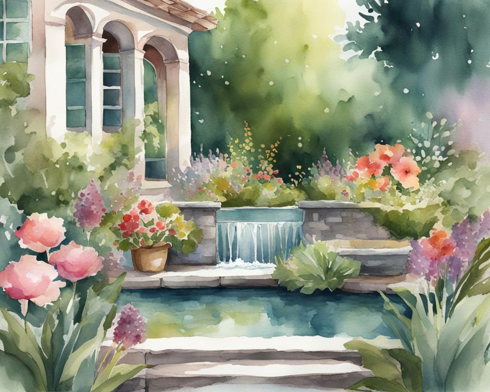 Ethereal Garden Watercolor Clipart
