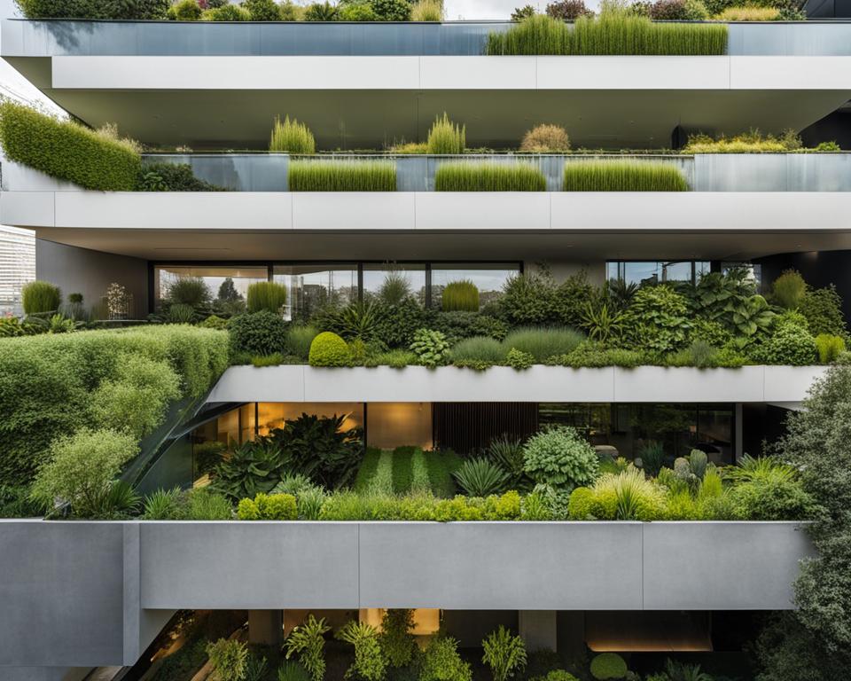 Impressive vertical garden enhancing urban aesthetics
