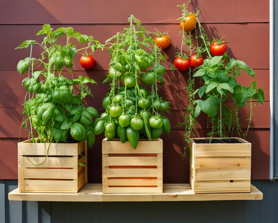 Tomato planters for vertical gardening
