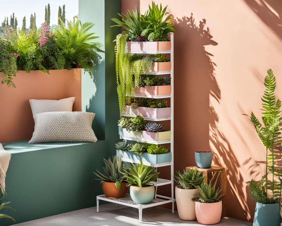 diy vertical plant stand