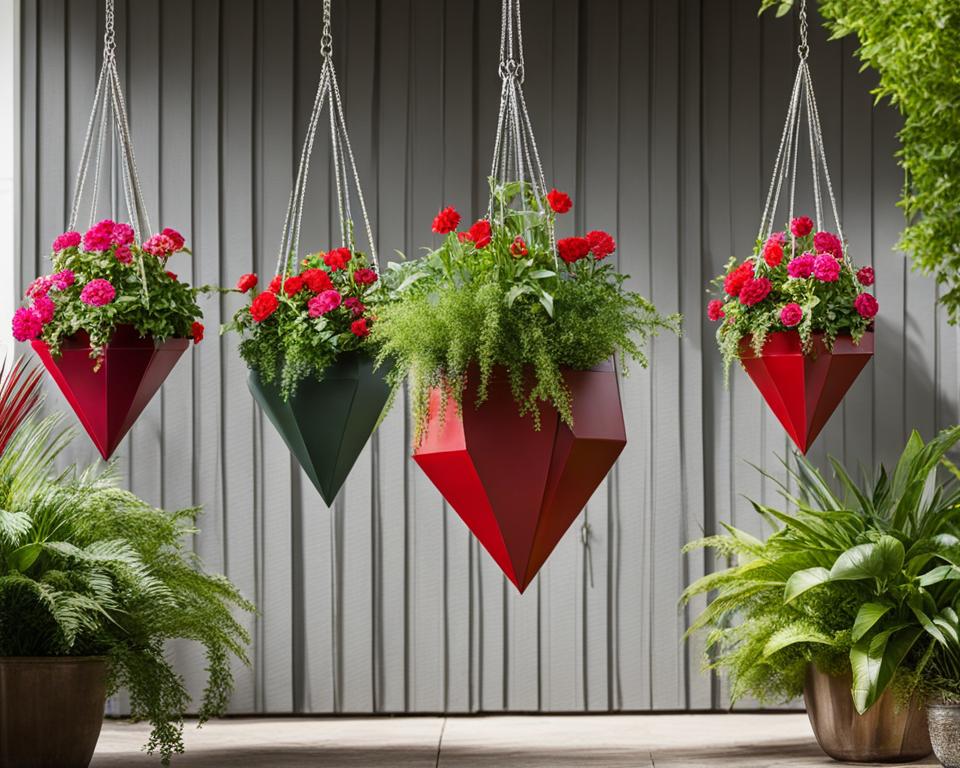 hanging diamond planters