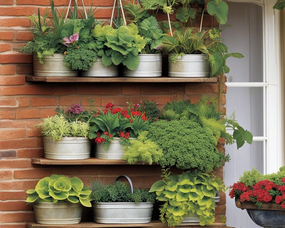 ideas for container gardening vertical