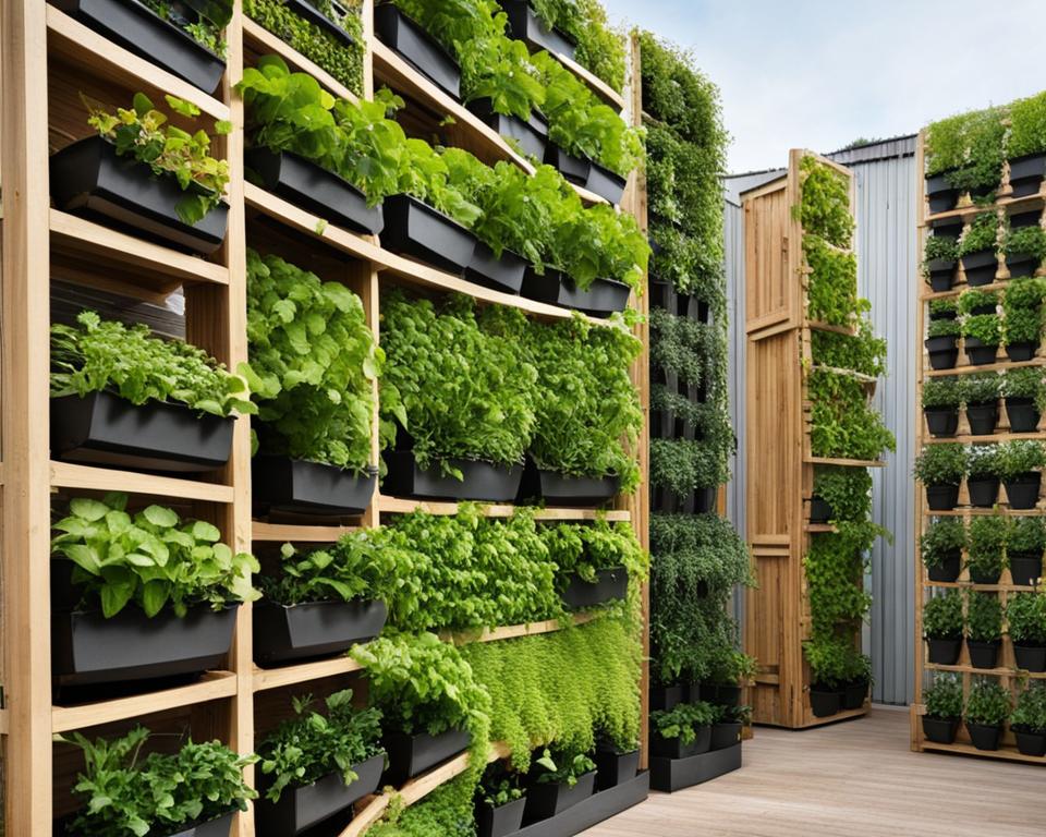 maximizing space with vertical pea planters