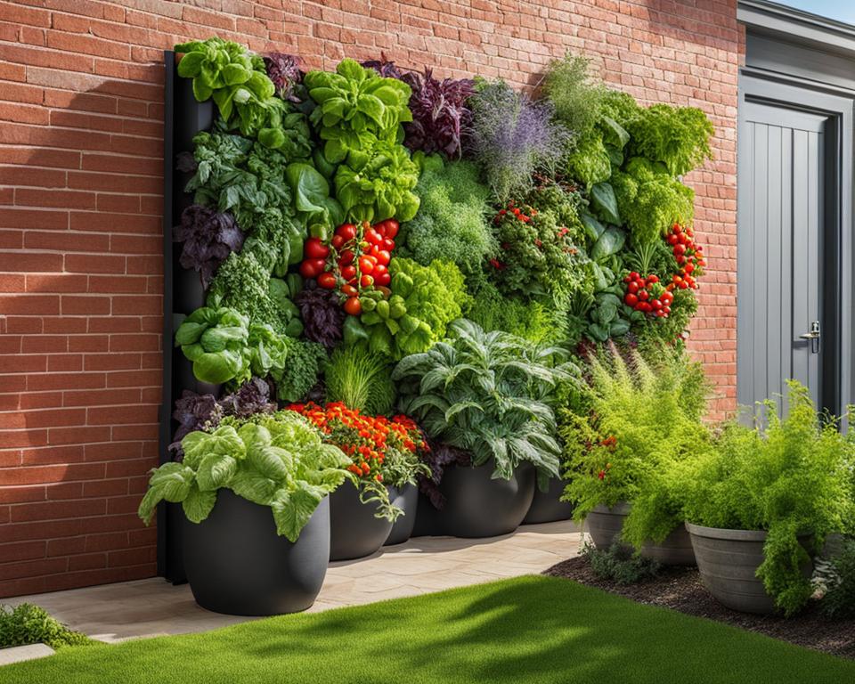 outdoor wall vegetable garden