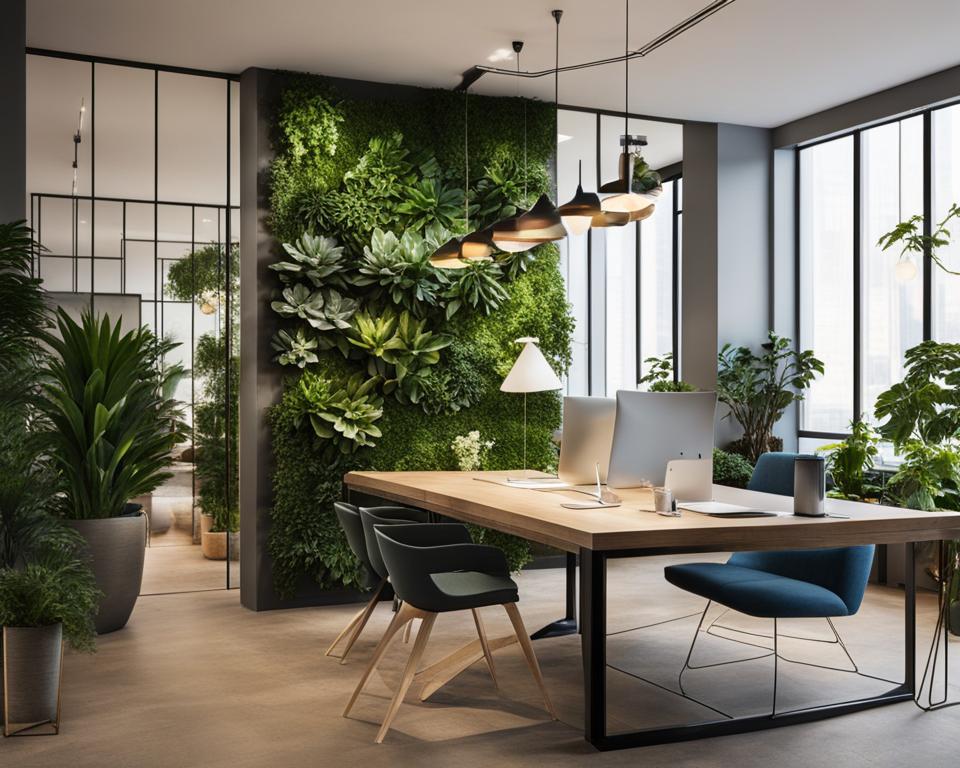 plants in workspace