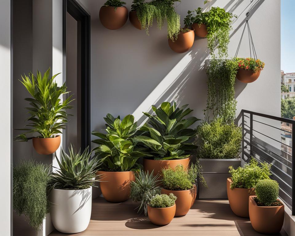 potted hanging planters