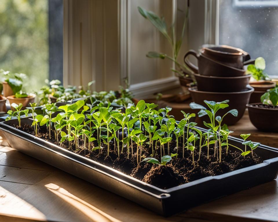 pre-growing plants for vertical garden