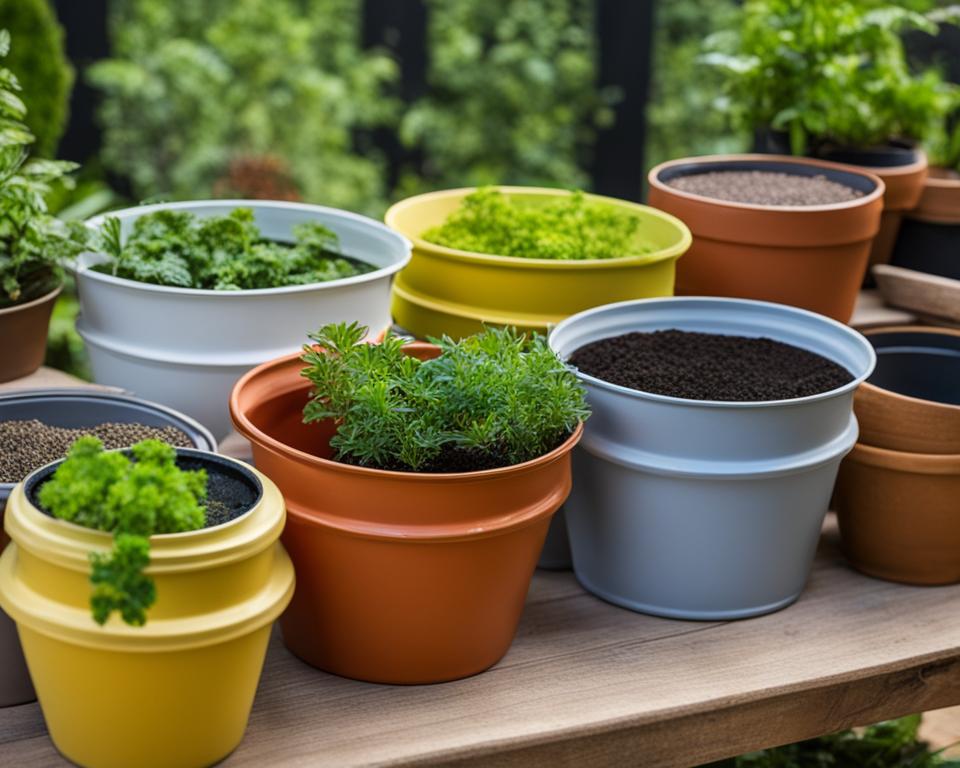 selecting garden containers