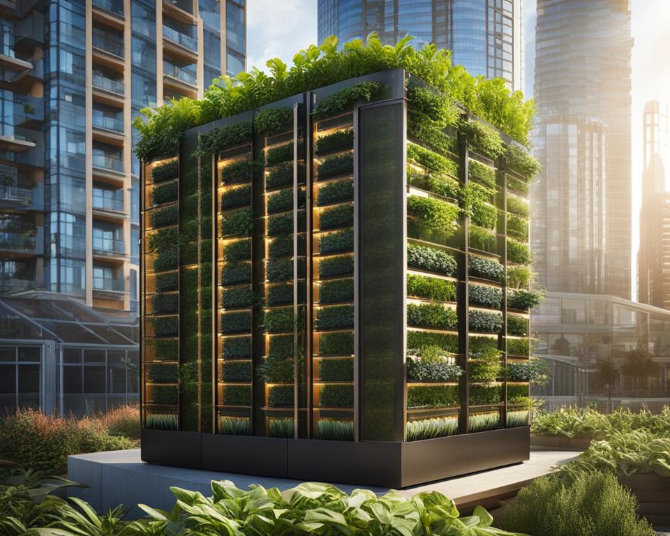 solar-powered vertical gardening