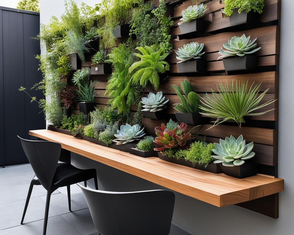 space-saving vertical garden design