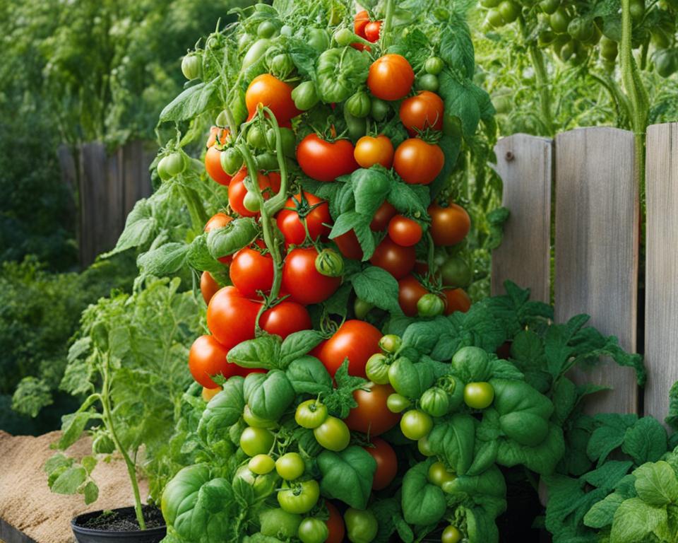 tomato tower for vertical gardening