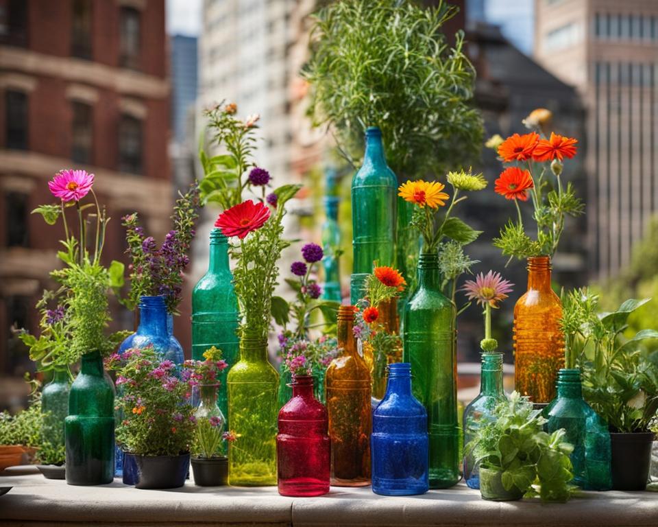 upcycled bottle garden projects with artistic flair