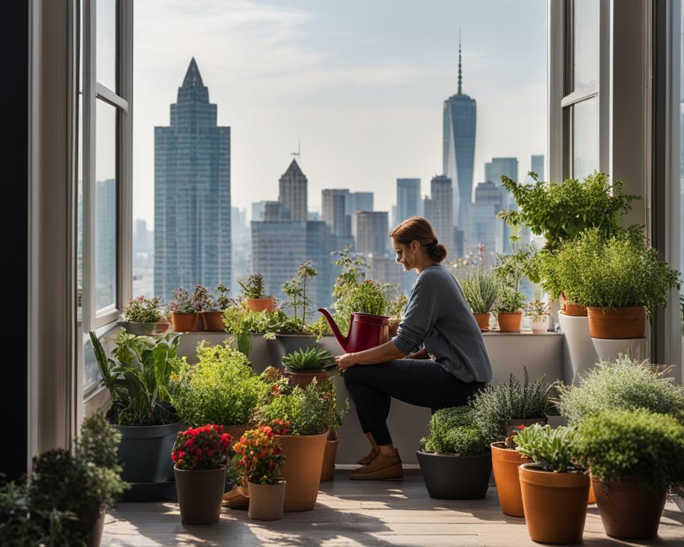 urban garden enjoyment