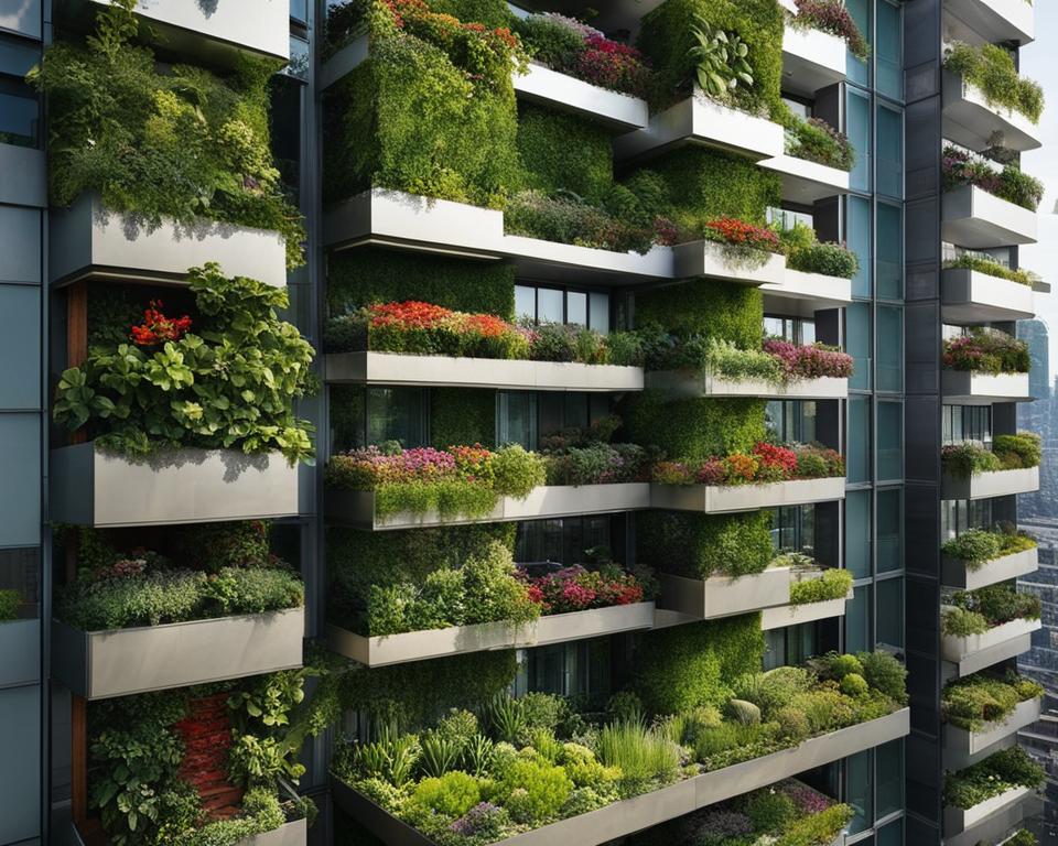 urban vertical garden integration