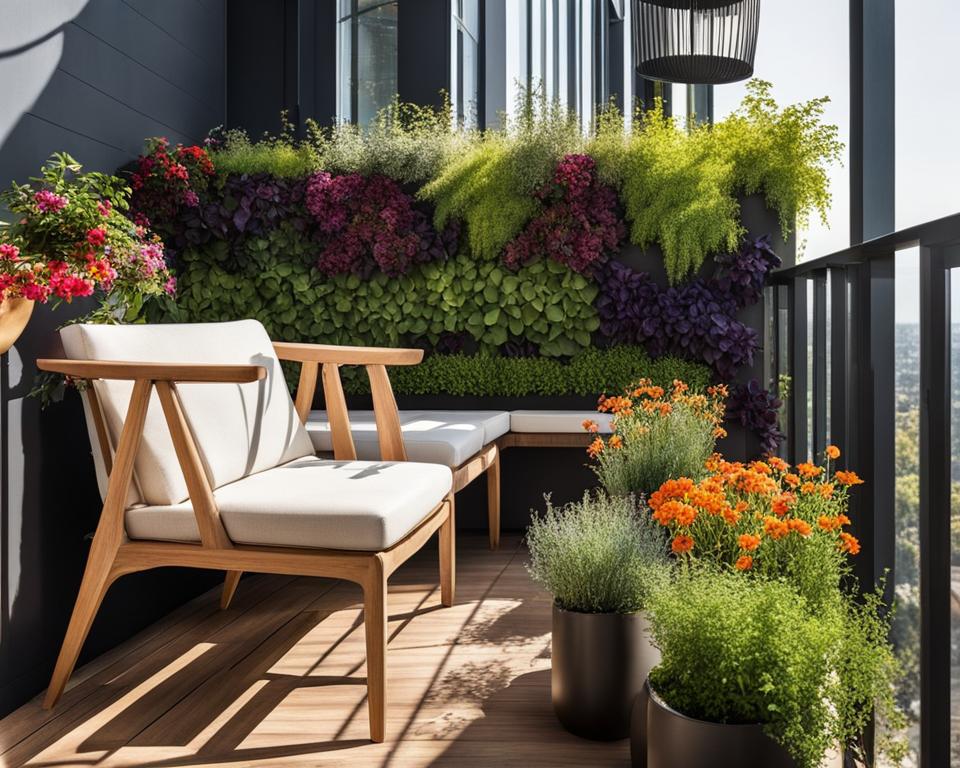 vertical garden on balcony