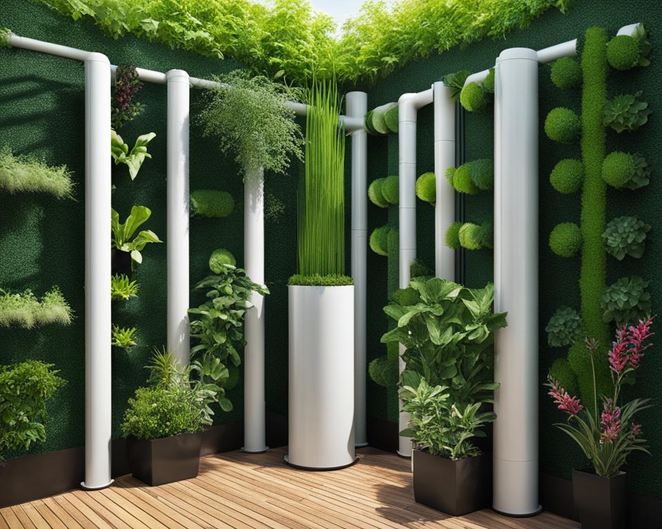 vertical gardening systems PVC pipe