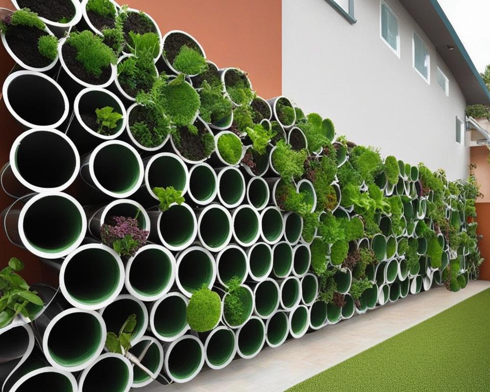 vertical gardening systems PVC pipe