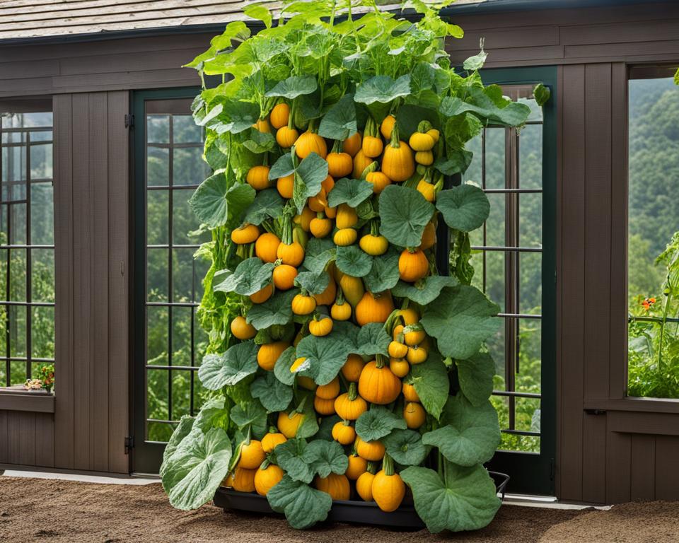 vertical squash gardening ideas