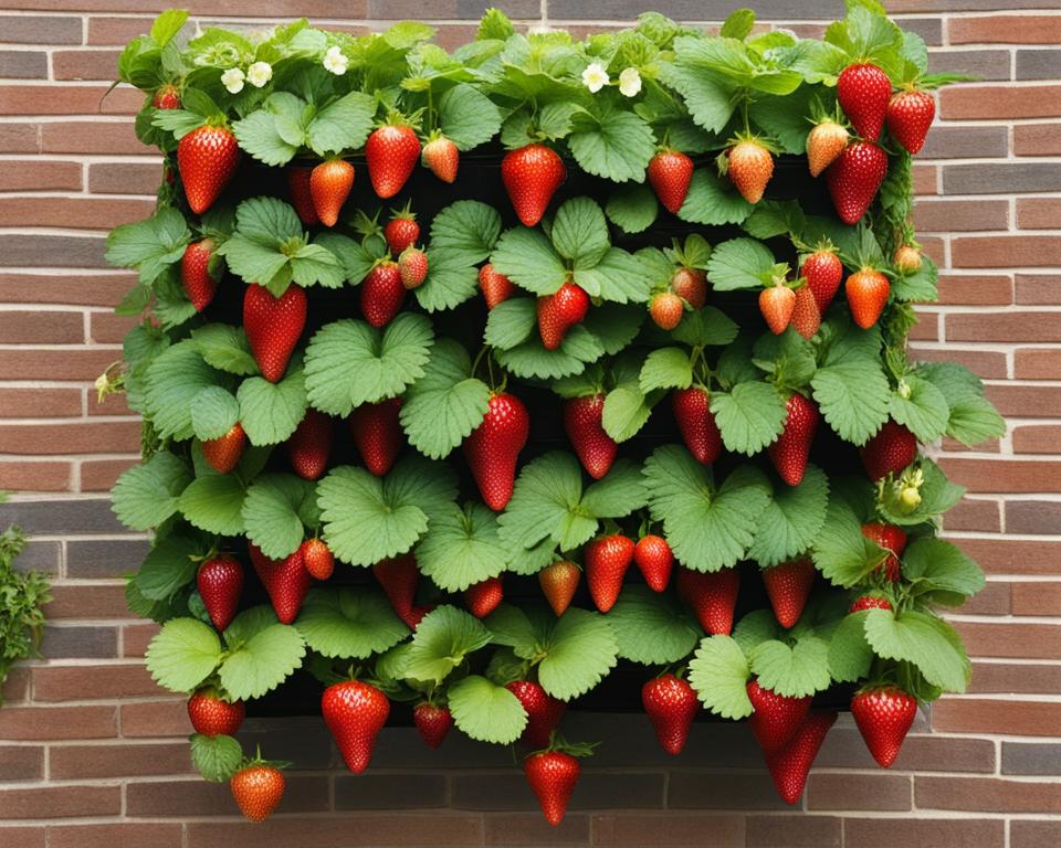 vertical strawberry garden