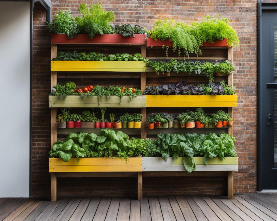 vertical vegetable gardening deck ideas