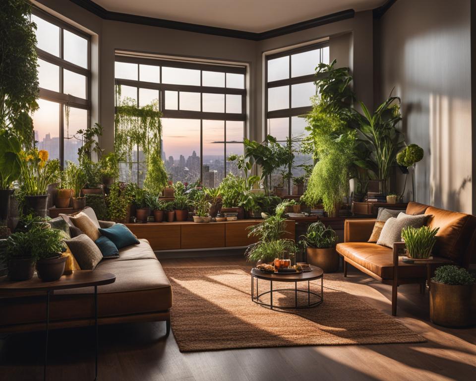 Indoor Gardening Setup with Grow Lights