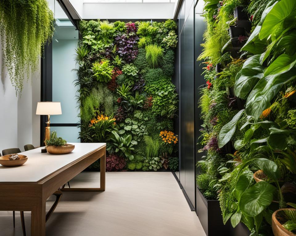 Thriving Vertical Indoor Garden
