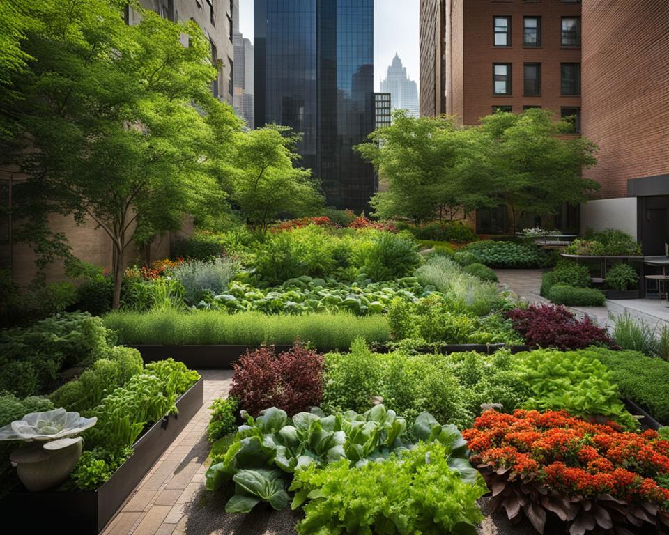Urban Herb and Vegetable Garden