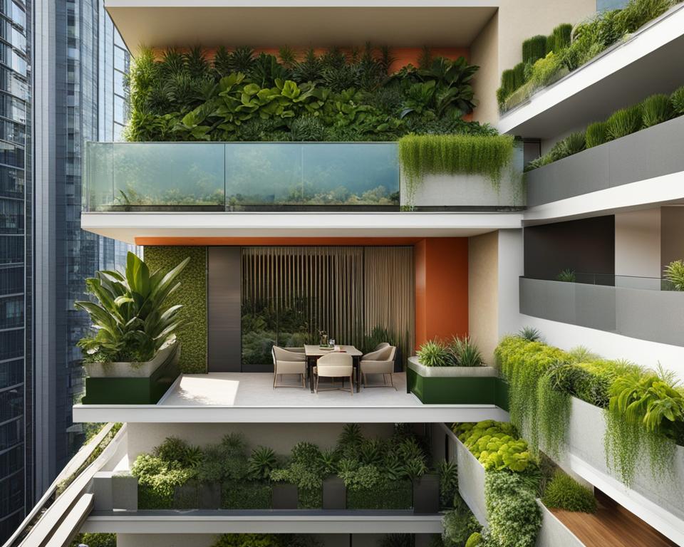 Vertical Garden on Urban Balcony