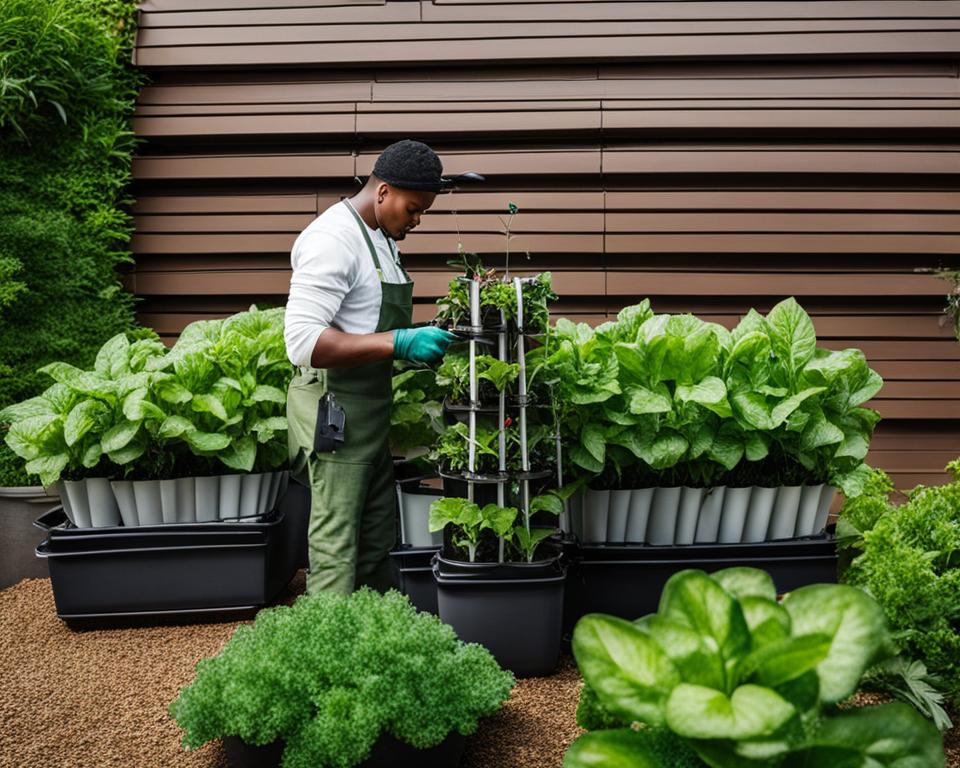 maintenance compact vertical tower garden