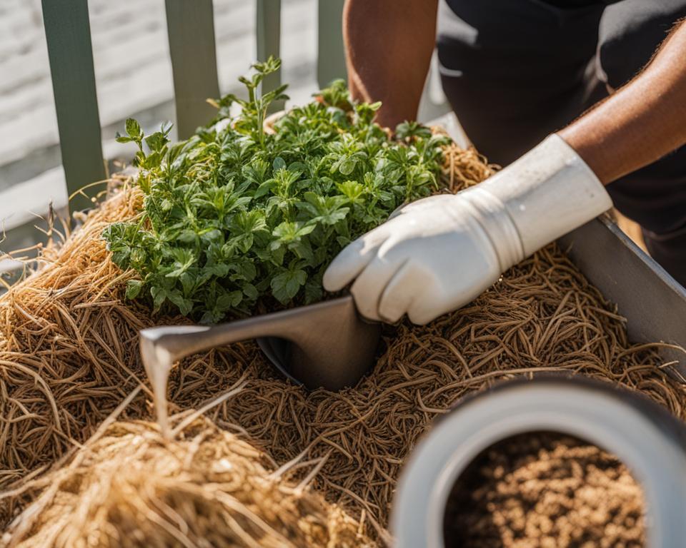 urban gardening straw bale preparation
