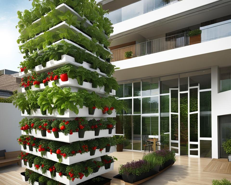 vertical gardening tower