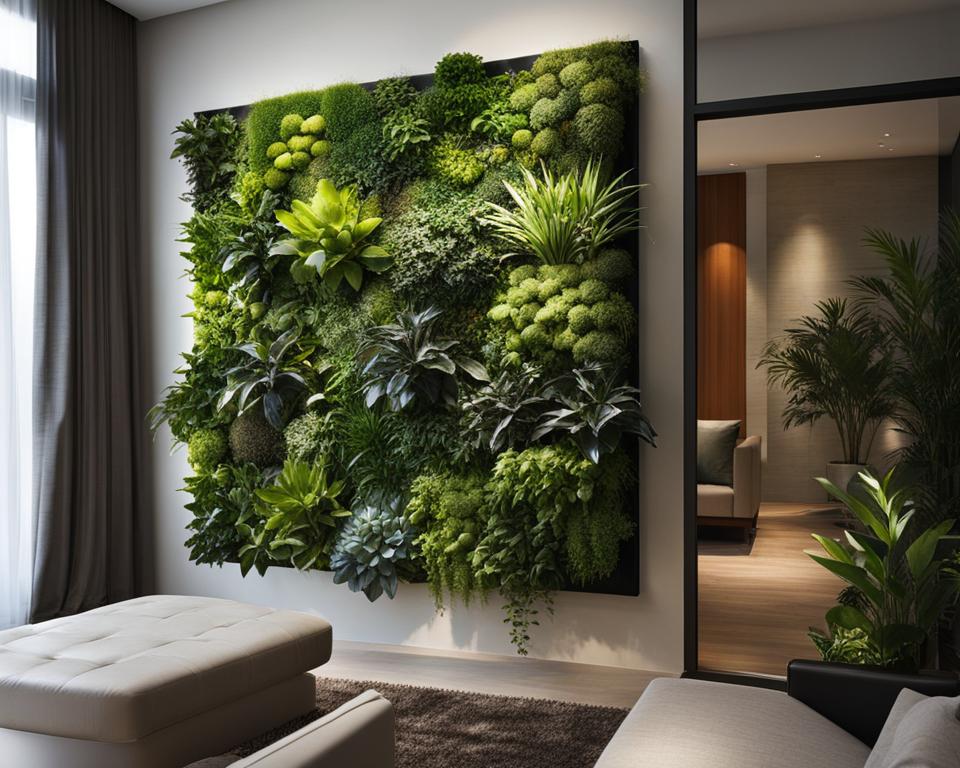 Innovative Vertical Garden in a Living Space