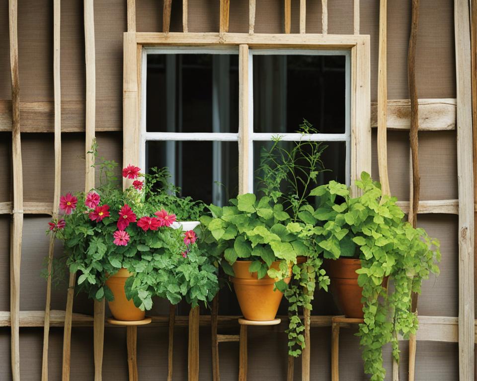 Vertical Window Gardening Trellis