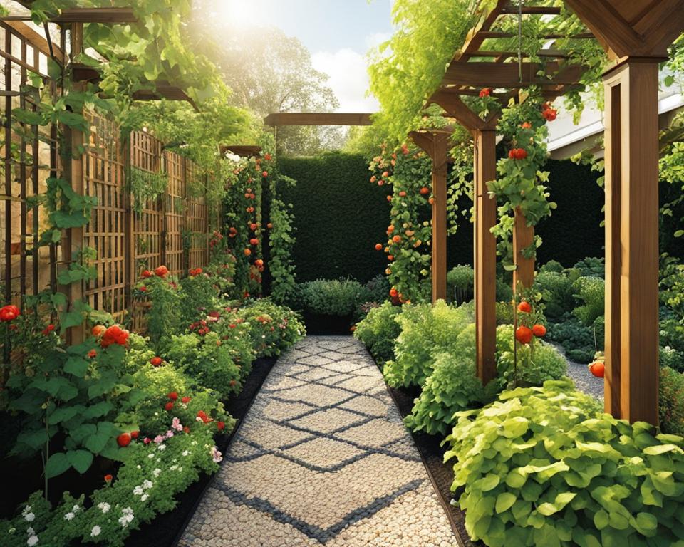 Vertical trellis gardening