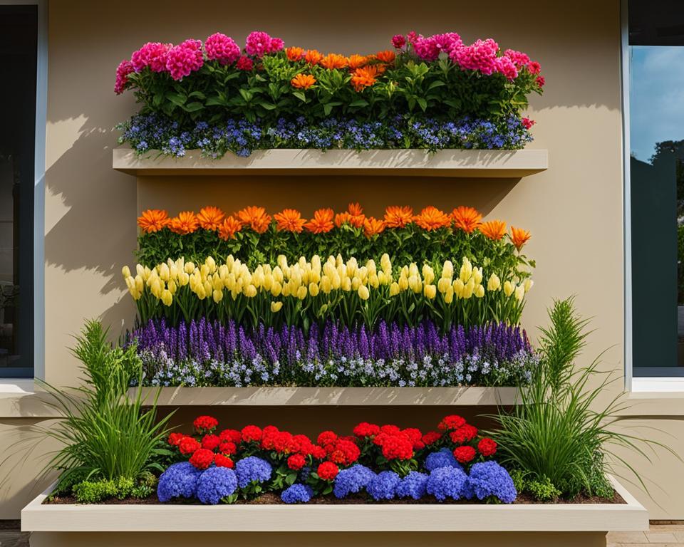 vertical flower bed design