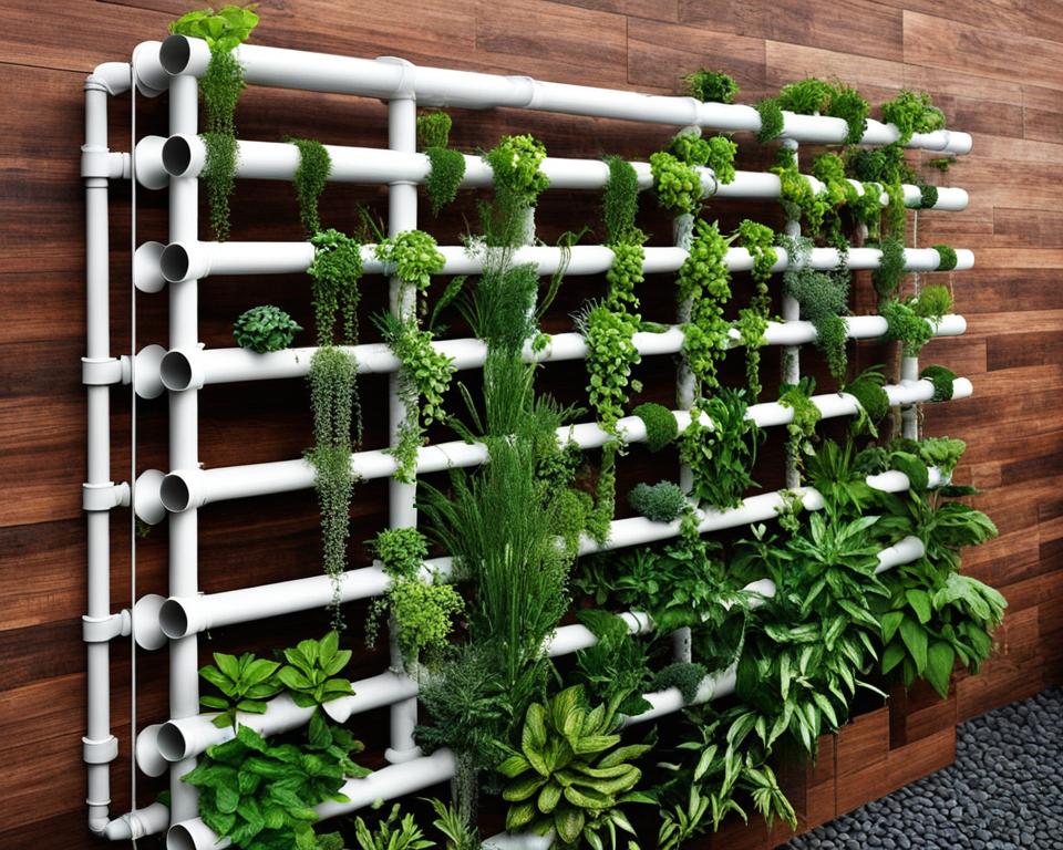 vertical gardening with pvc pipe