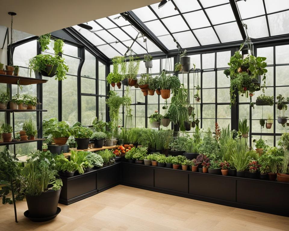 vertical greenhouse gardening