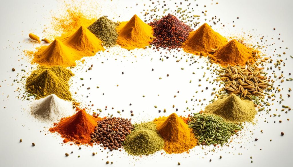 a blend of exotic spices