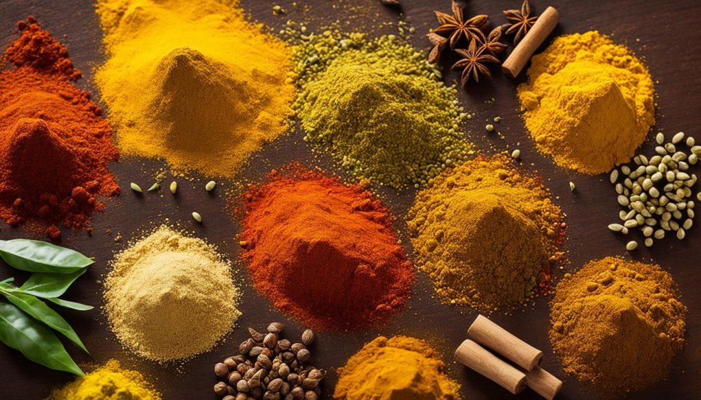 a blend of exotic spices