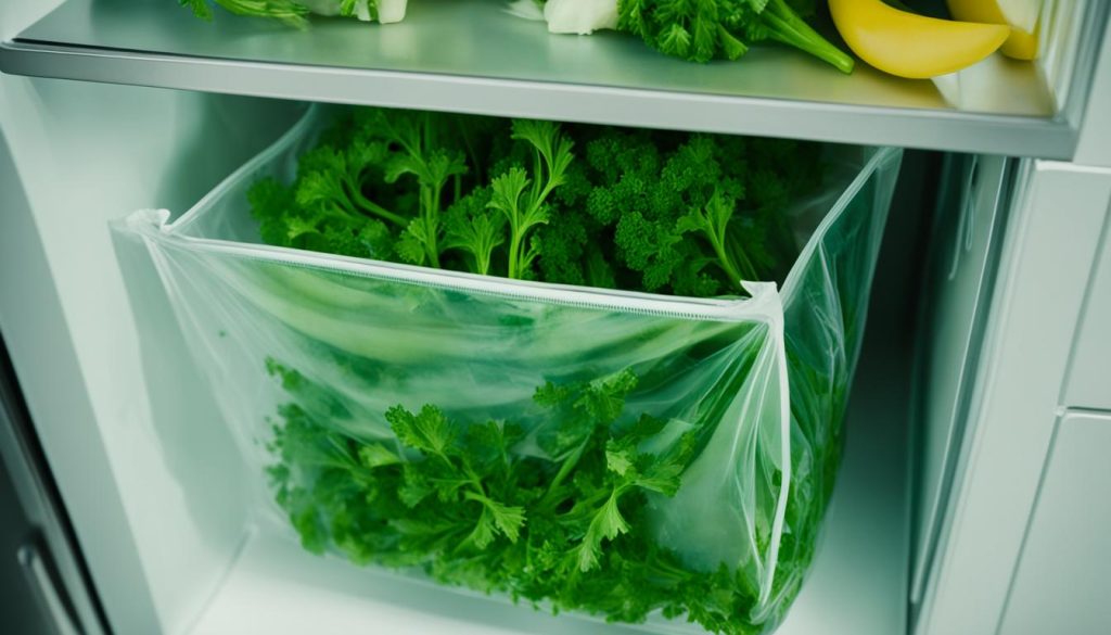 Storing fresh parsley