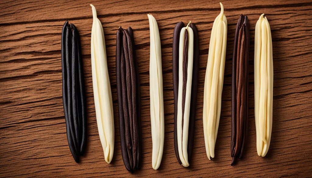 Vanilla bean varieties