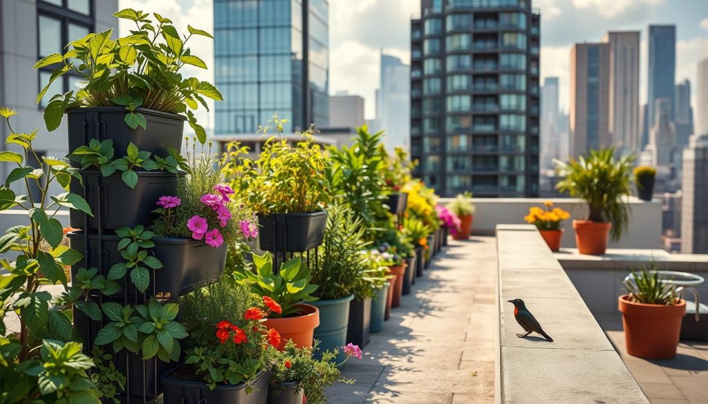 Rooftop Gardens with vertical growers