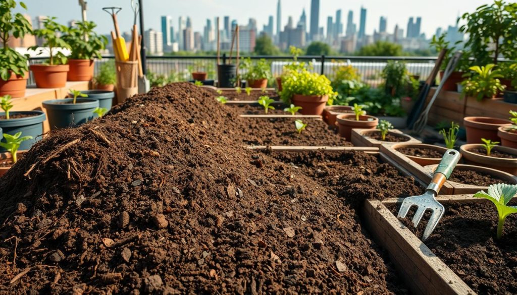 Urban farming soil selection