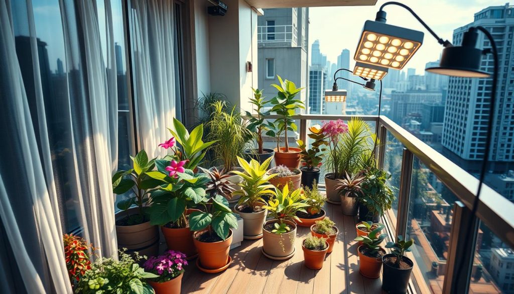 Urban gardening light management