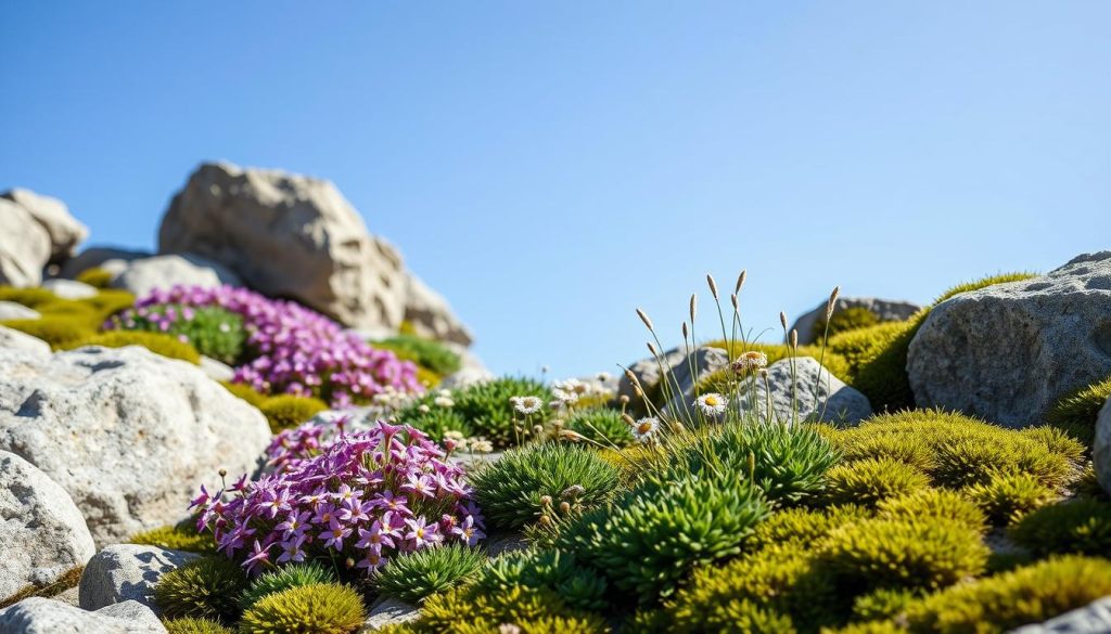 Alpine plant selection for rock gardens