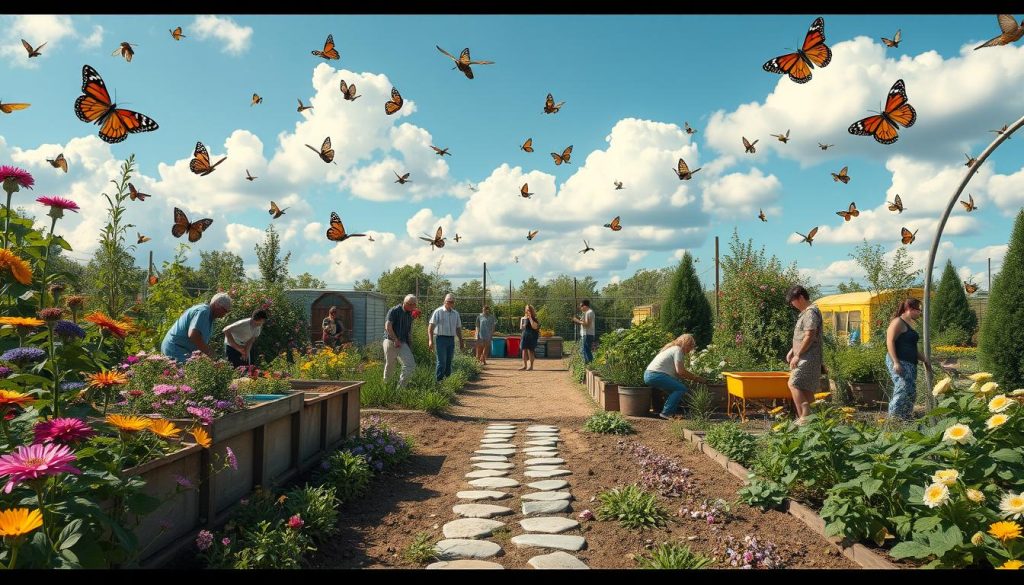 Community gardening benefits biodiversity
