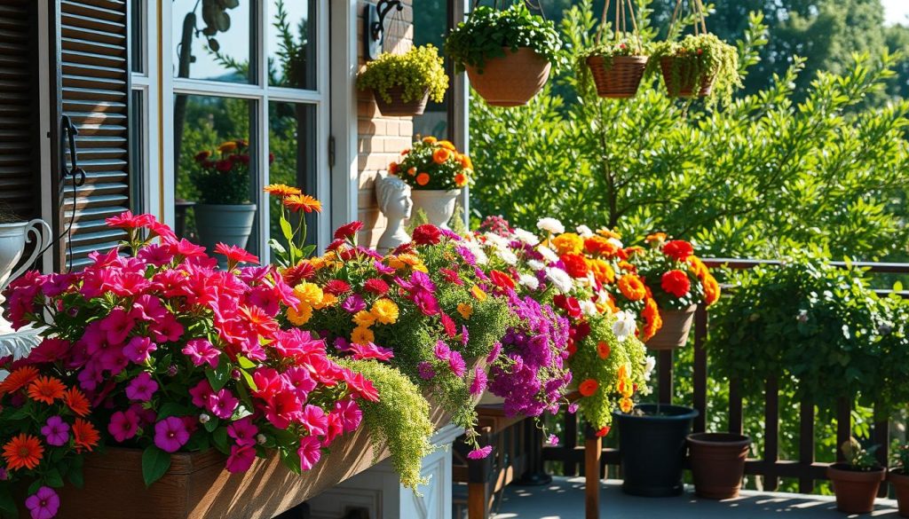 Creative container gardening with flower boxes