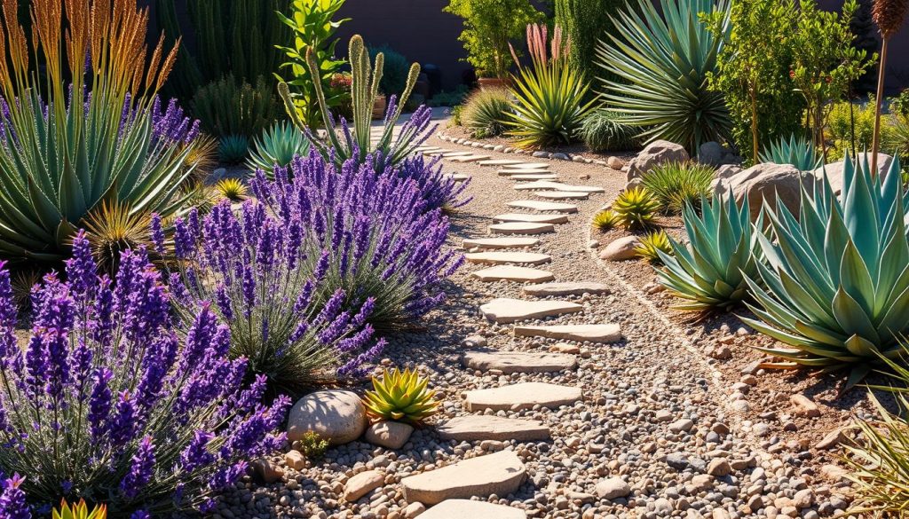 Drought-tolerant path plantings