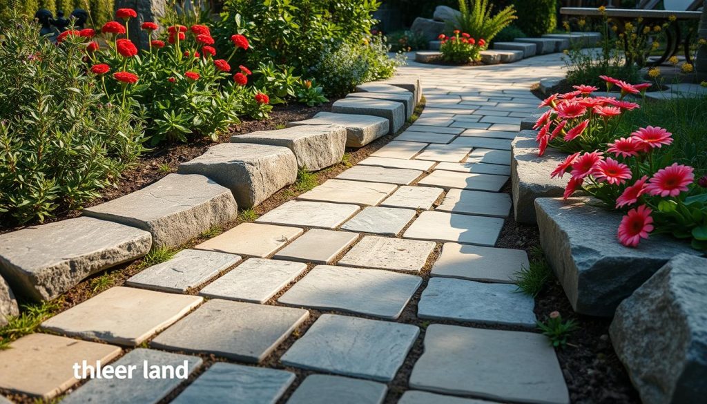 Paving stones in various sizes and shapes