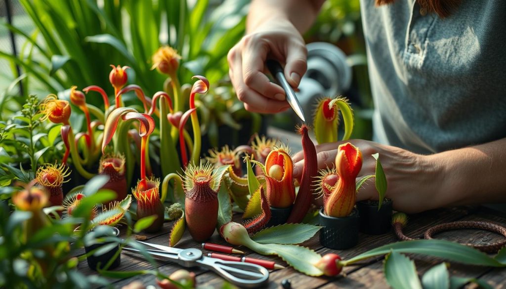 Pruning carnivorous plants